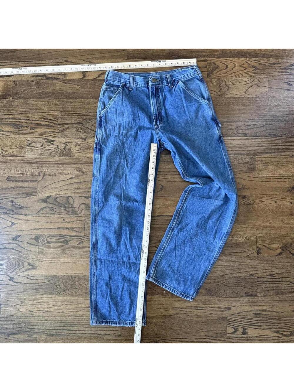 Carhartt Dark Wash Carpenter Jeans • 32x32 - Picture 3 of 6